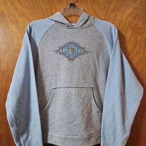 Harley-Davidson Gray and Light Blue Hoodie